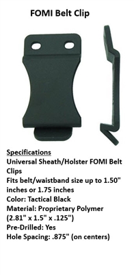 steel FOMI w/ hardware polymer GUNNER's CUSTOM HOLSTERS one attached clip